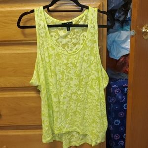 Neon Yellow Skull Tank